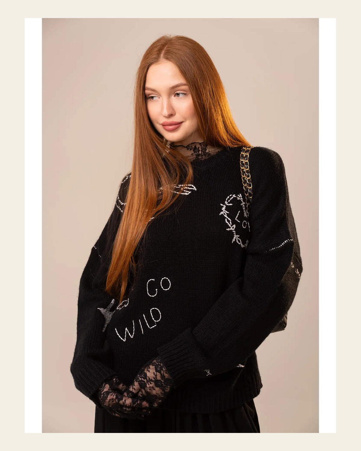 Sutton Crewneck | Sweater on a warm cream background