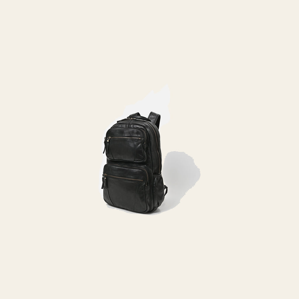 Spaghetti Western Vegetable Tanned Full Grain Genuine Leather Backpack for Travel & Laptop Bag for Men & Women YKK Zippers