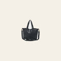 Spaghetti Western Leather Tote Bag for Women – Grid Pattern Genuine Leather Crossbody Shoulder Bag