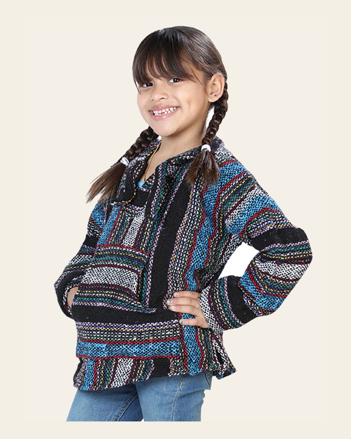 Sweatshirt Artisanal Jerga 100% Acrylan Multicolor 603857 on a warm cream background