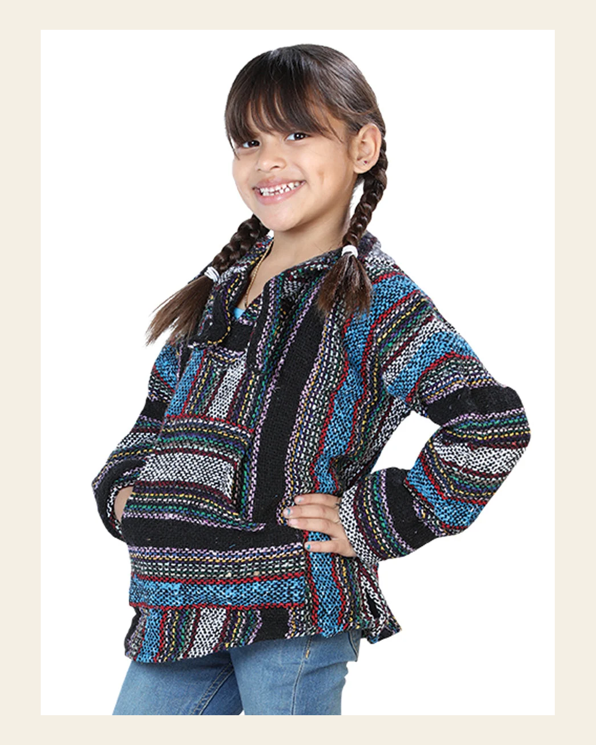 Sweatshirt Artisanal Jerga 100% Acrylan Multicolor 603857 on a warm cream background