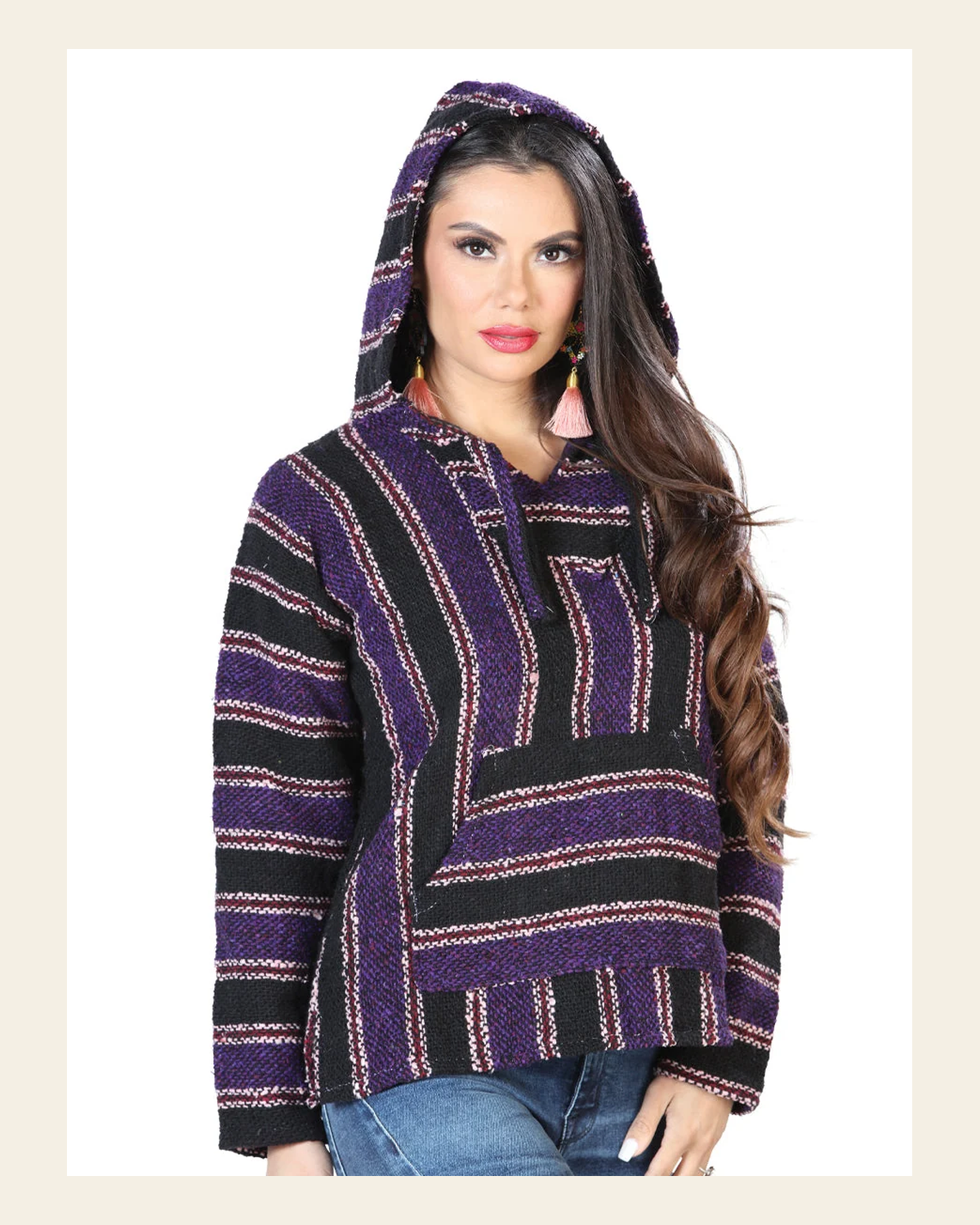 Sweatshirt Artisanal Jerga 100% Acrylan Multicolor 603853 on a warm cream background