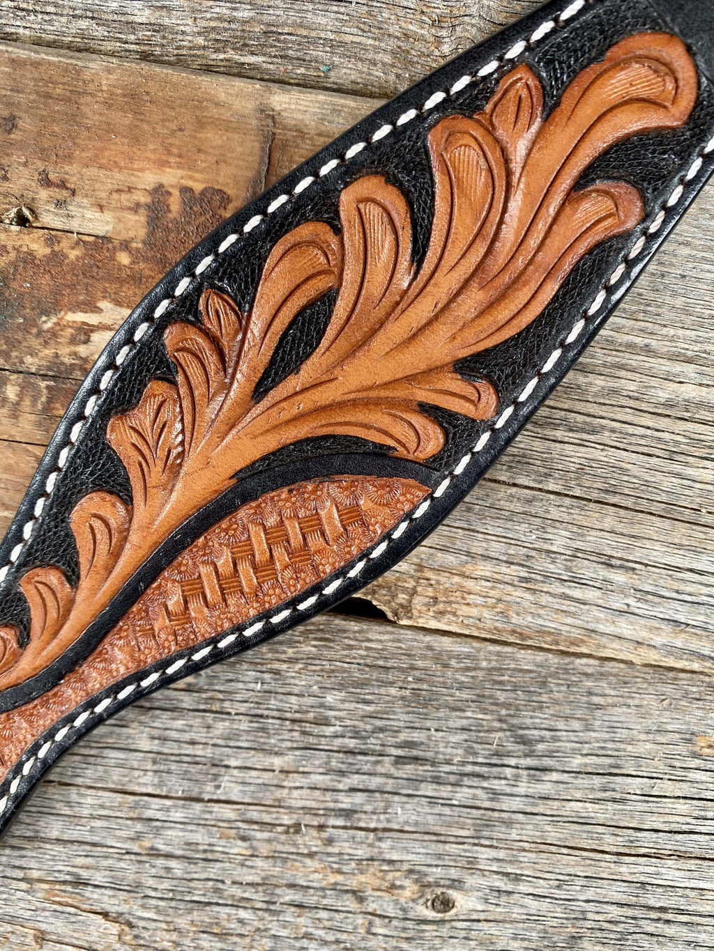 Basketweave - Leaf Scalloped Two Tone Breastcollar #56371 — view 4