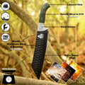 Green Micarta Handle Forged Machete – Full Tang Stainless Steel Outdoor Knife