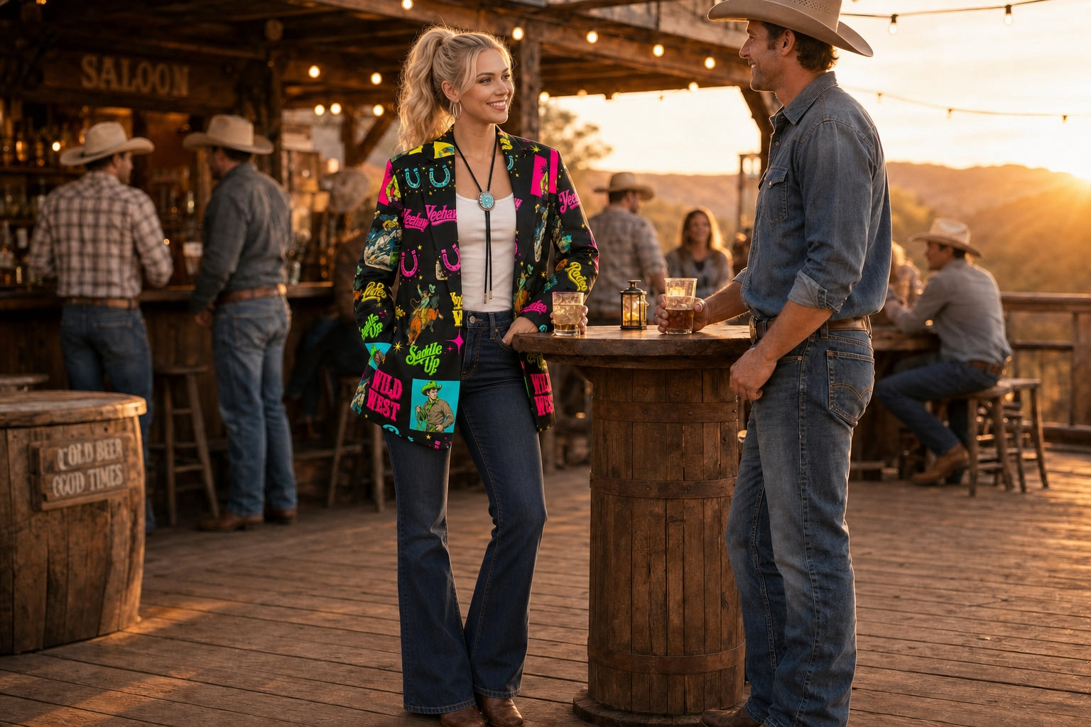 Baha Ranch The Last Roundup Western Blazer in Black by Baha Ranch Western Wear - product image 2