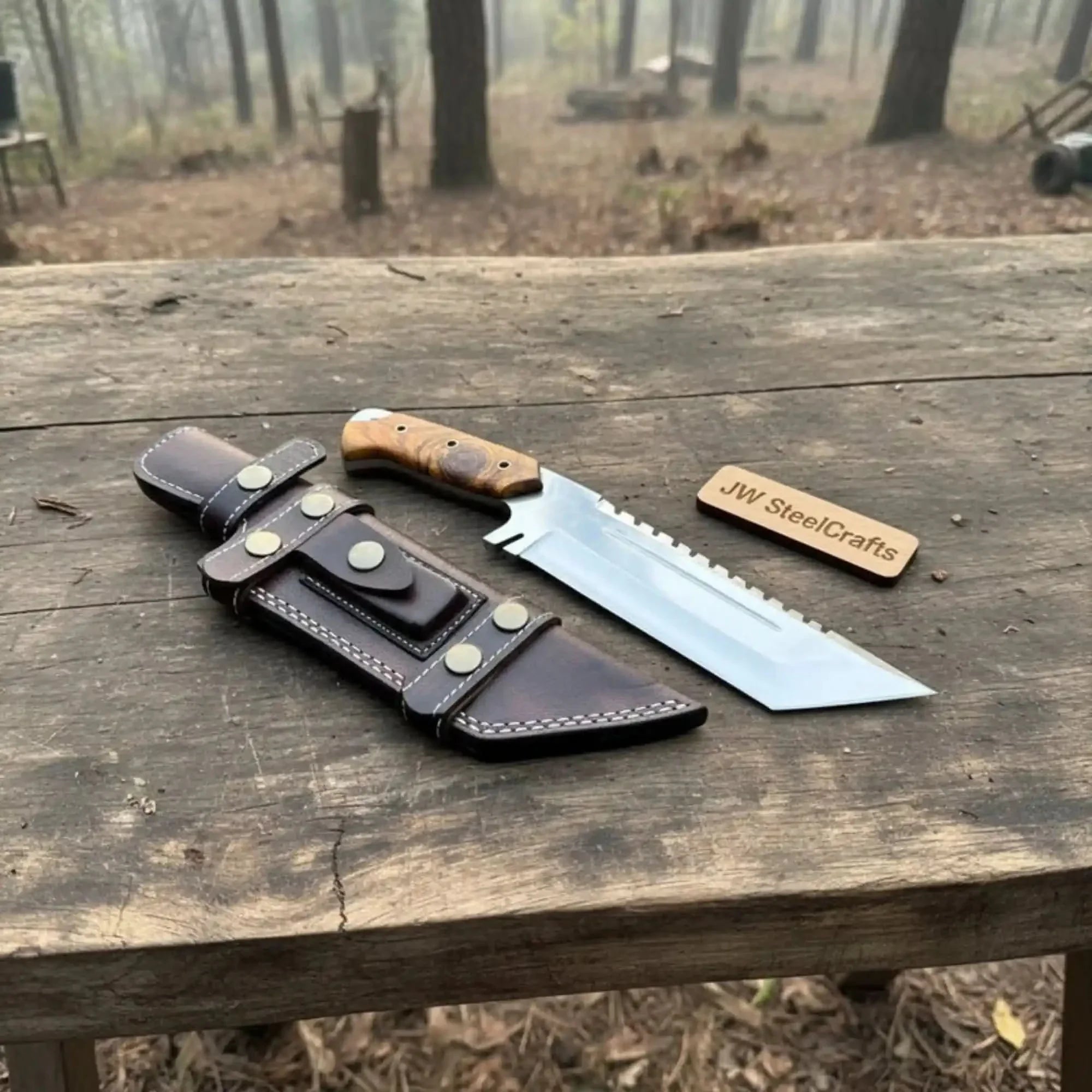Oakridge Tracker Survival Knife 13" Handmade Stag Antler Handle | Full Tang Outdoor Knife