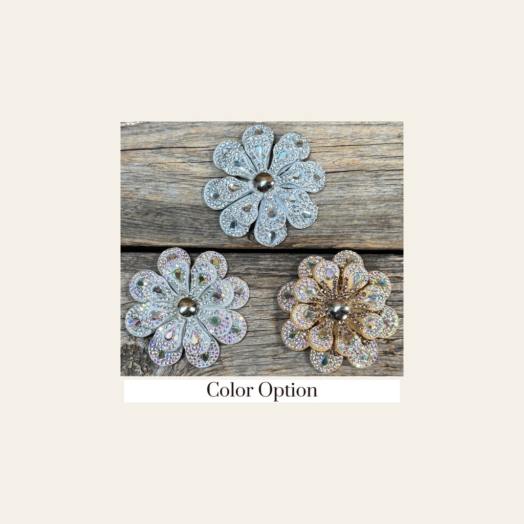Teardrop Flower Rhinestone Rosette