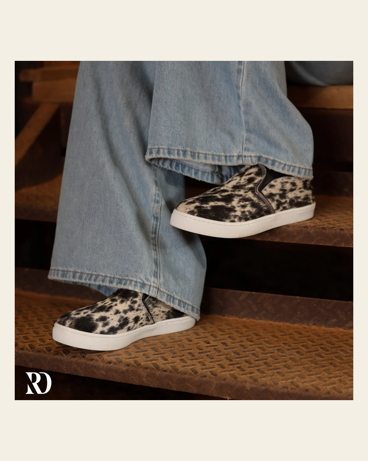 The Stockman Cowhide | Shoe on a warm cream background