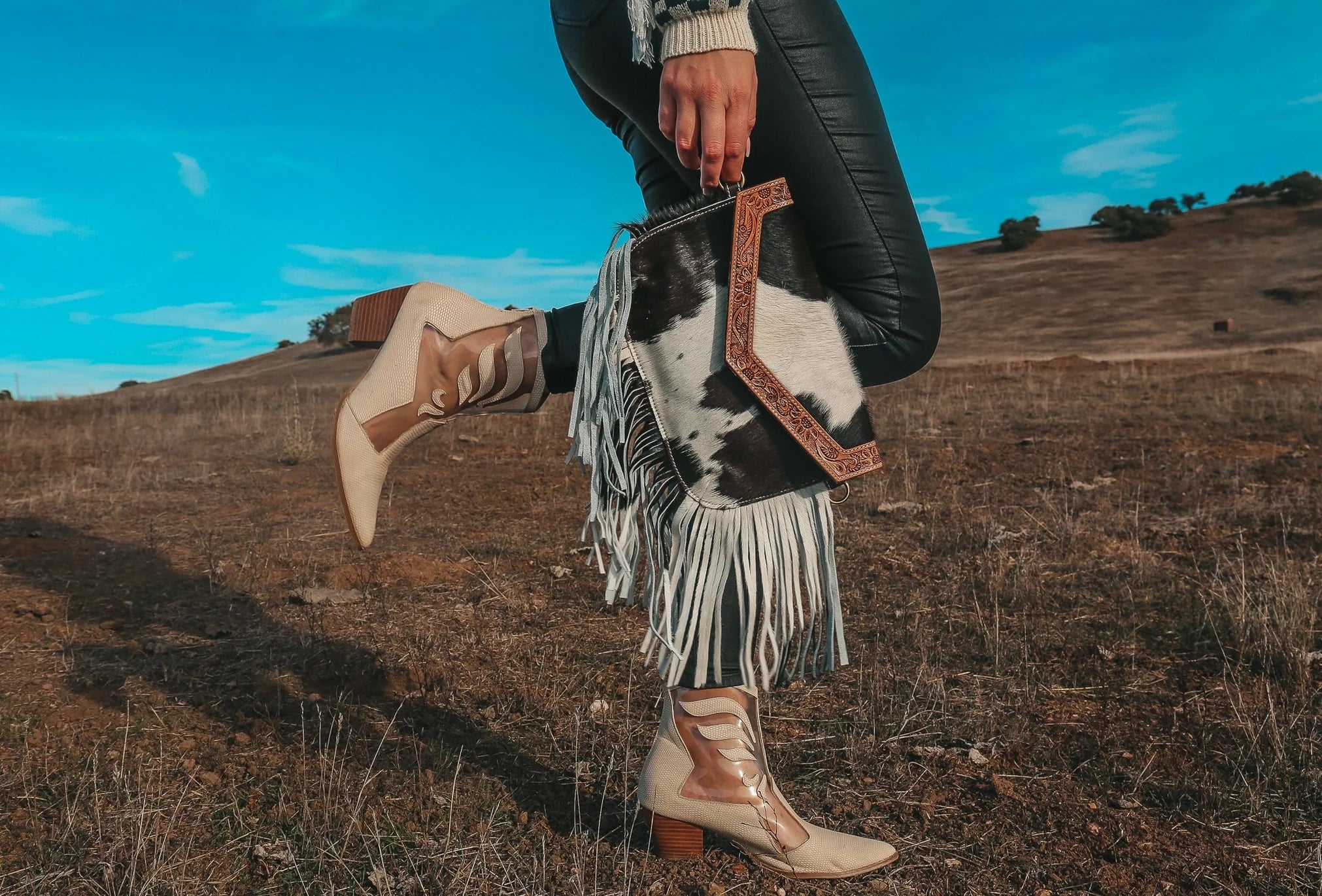 The Maria Cowhide Leather Tooled | Purse