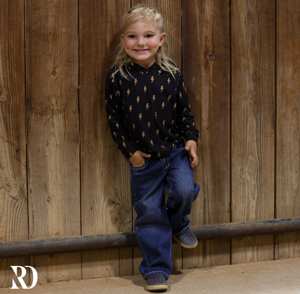 Bam Bootcut - Dark Wash Toddler Boy Denim — view 3
