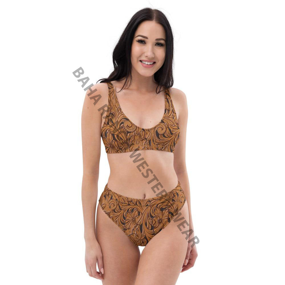 Yeehaw Tooled Leather Print Bikini by Baha Ranch Western Wear - product image 7