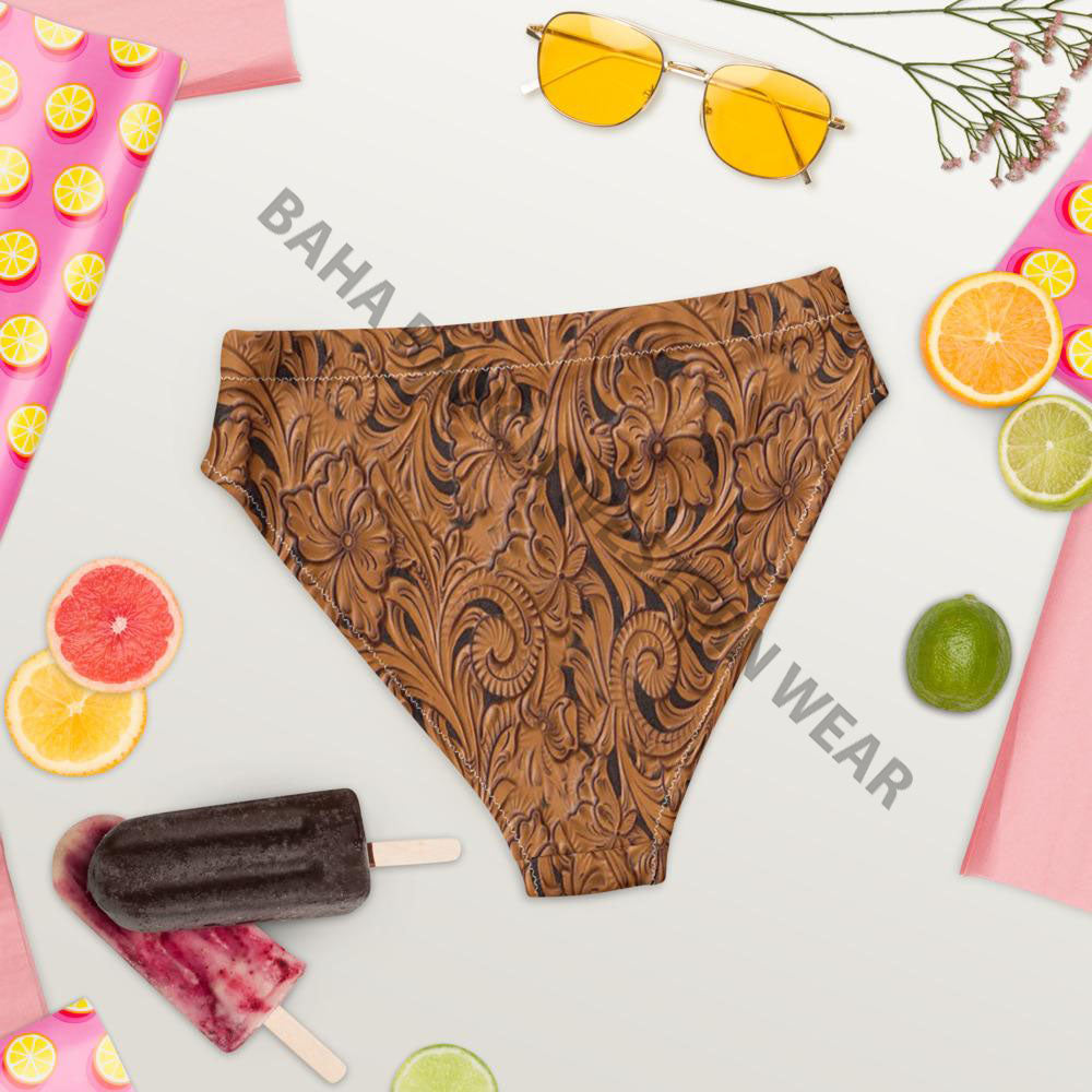 Yeehaw Tooled Leather Bikini Bottom by Baha Ranch Western Wear - product image 2