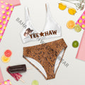 Yeehaw Tooled Leather Print Bikini Ready to Ship Size XS by Baha Ranch Western Wear