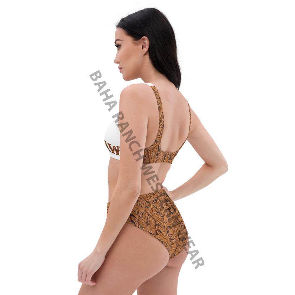 Yeehaw Tooled Leather Print Bikini by Baha Ranch Western Wear - product image 13