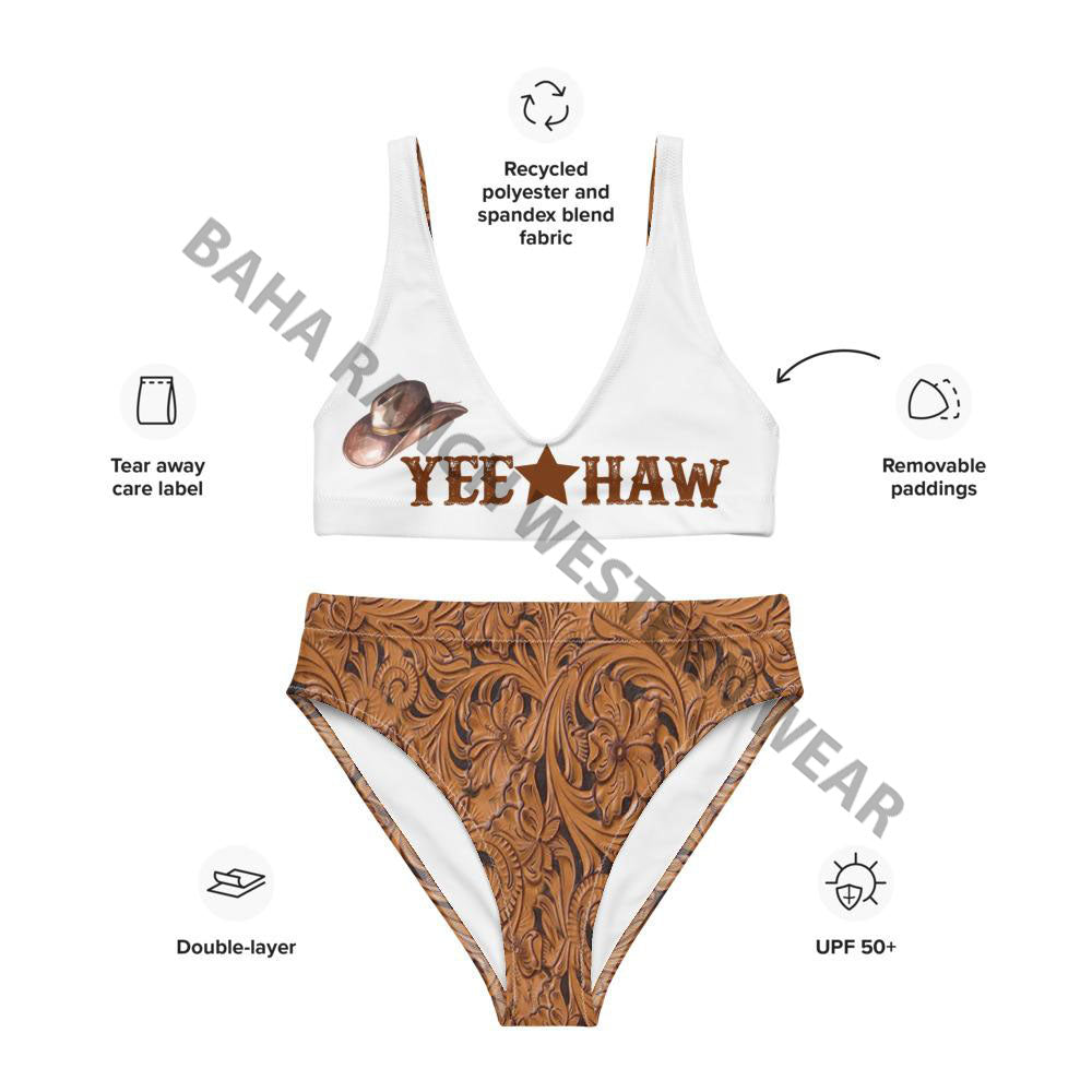 Yeehaw Tooled Leather Print Bikini by Baha Ranch Western Wear - product image 16