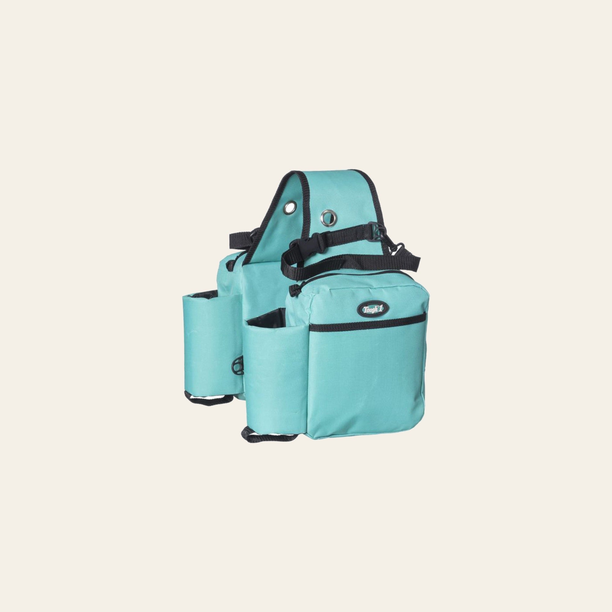 Tough1 Heavy Duty Nylon Saddle Bag With Bottle Holders Turquoise