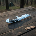 Tracker Knife Custom Handmade J2 Steel  Handle Sheep Horn & Damascus Bolster 13