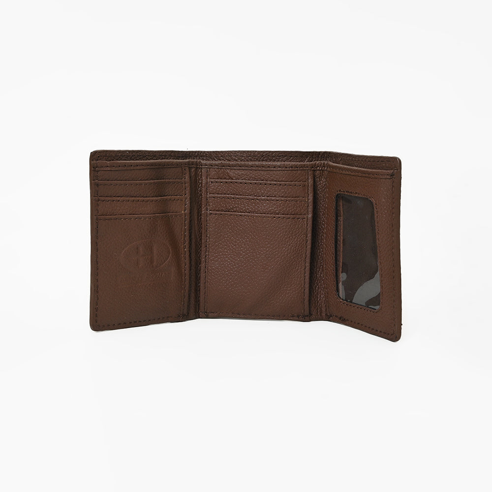 BAR H EQUINE Rodeo Floral Bifold & Trifold Wallet For Men Women HairOn Genuine Leather Brown