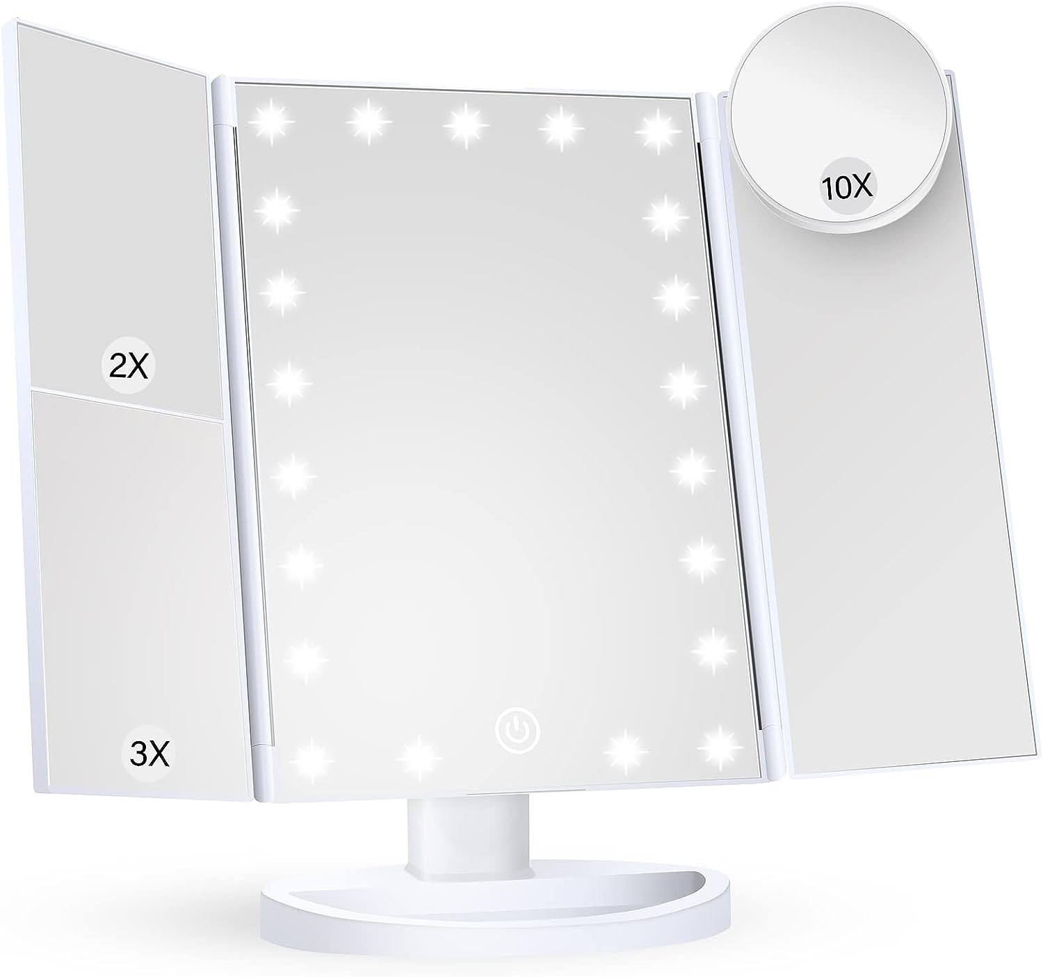 TRIFOLD LIGHT UP MAKEUP MIRROR x GlowJunkie