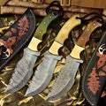 Canyon Tracker Survival Knife Damascus Steel Multiple Handle Colors | JW SteelCrafts
