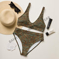 Yeehaw Turquoise Tooled Leather Print Bikini by Baha Ranch Western Wear - product image 2