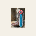 Boot Cuff Jewelry -Pink Leather Flower - Concho - Fringe