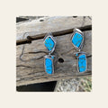 Turquoise Dangle Silver Fashion Earrings WA205