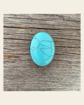 Turquoise Cabochon Western Concho 1" CABTQ on a warm cream background
