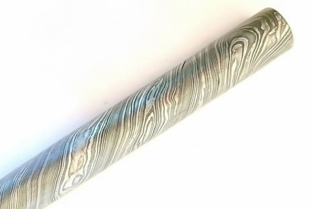 Frostvein Damascus Steel Bar Rod Premium 12" Billet 25mm