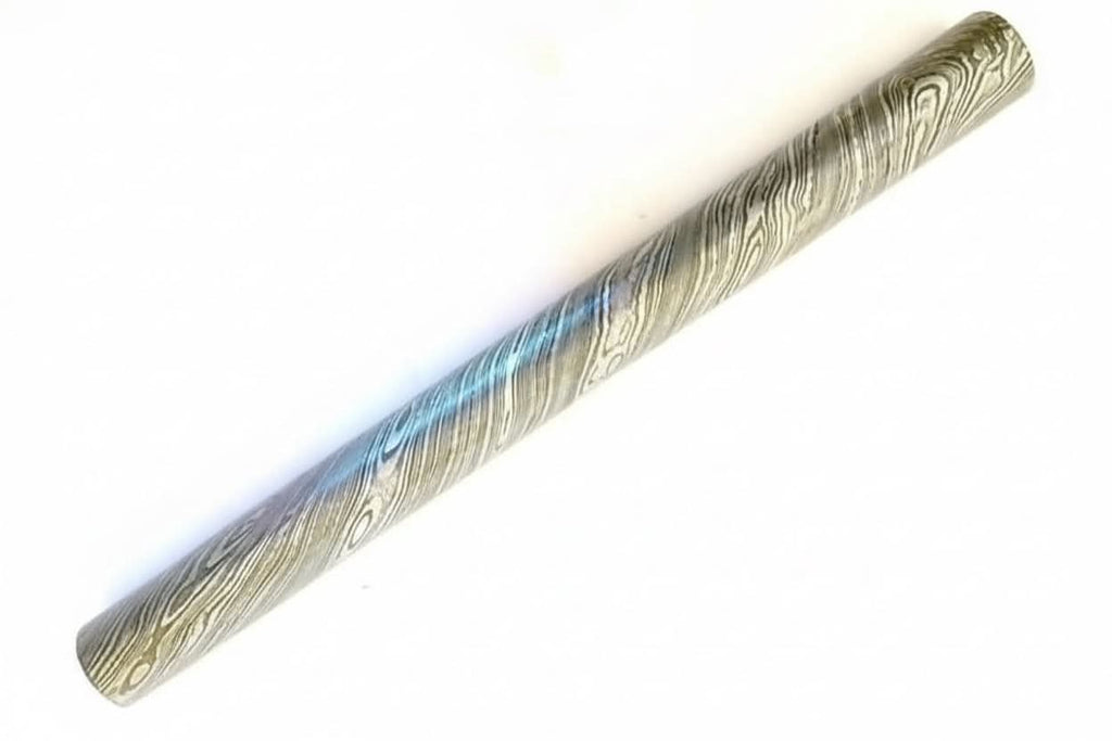 Frostvein Damascus Steel Bar Rod Premium 12" Billet 25mm