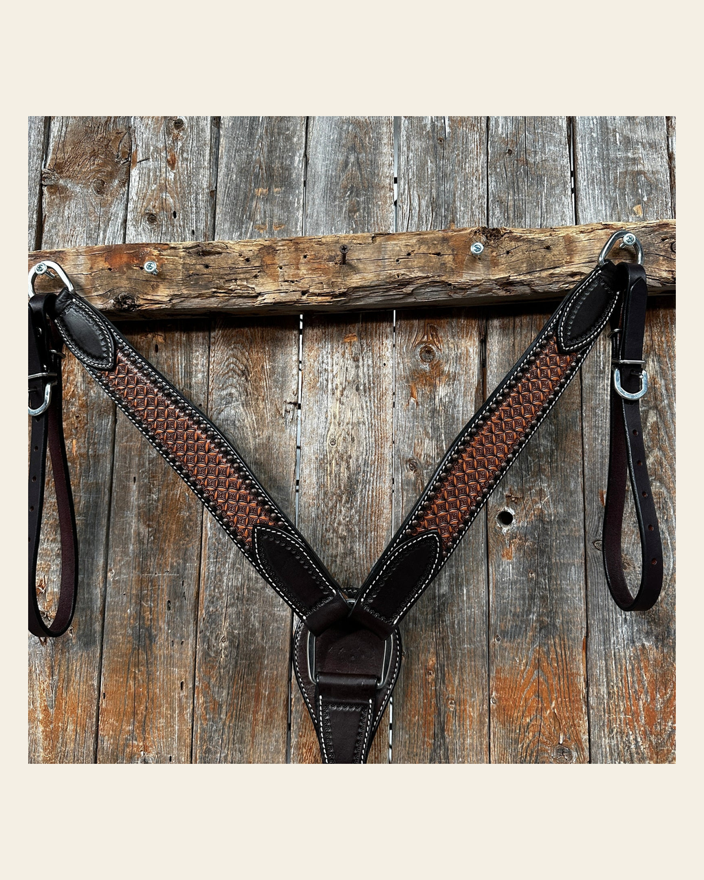 Two Tone Honeycomb Breastcollar #56255 on a warm cream background