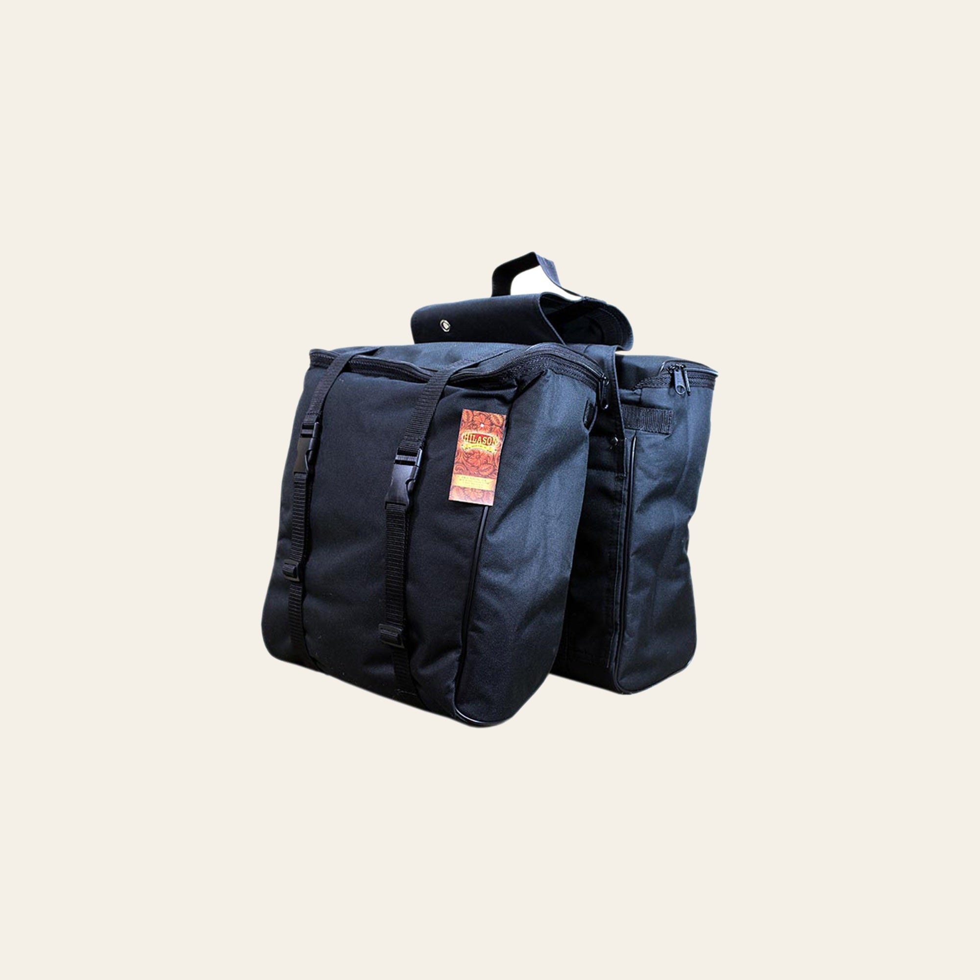 Hilason Black Western Horse Tack Cordura Insulated Saddle Bag