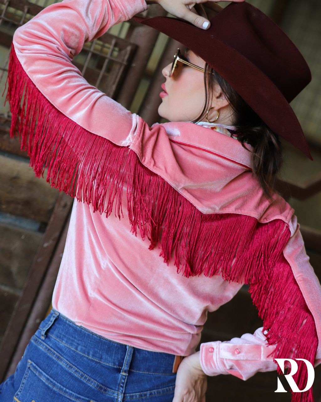 Valentina Velvet Fringe Performance Rodeo Shirt — view 2