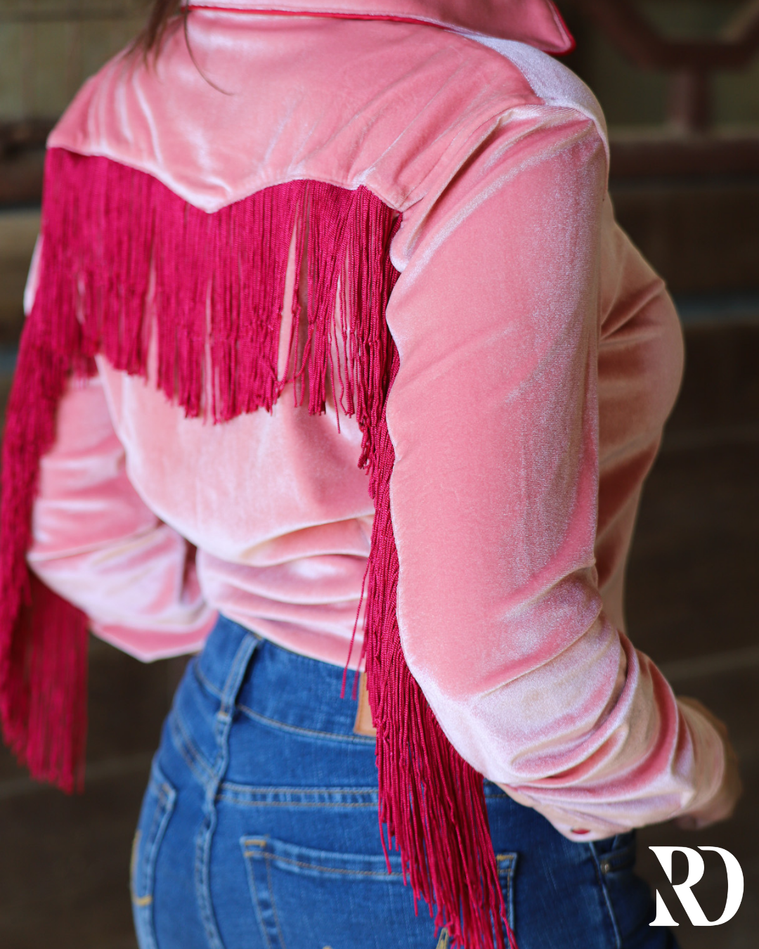 Valentina Velvet Fringe Performance Rodeo Shirt — view 3