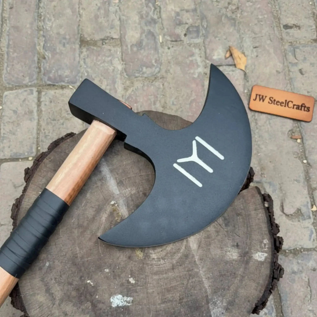 Handmade Viking Axe Carbon Steel Bearded Axe for Collectors & Display