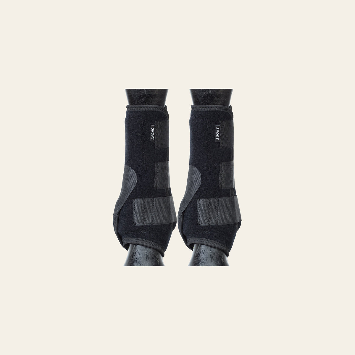 Medium Weaver Horse Front Boots Synergy Sport Athletics Black