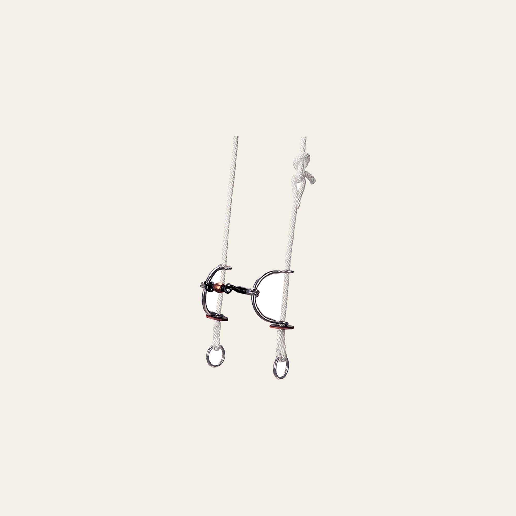 Weaver Leather Nylon Rope Gag Bridle | Stitched Latigo Ear Sweet Iron Sliding Bit with Copper Roller