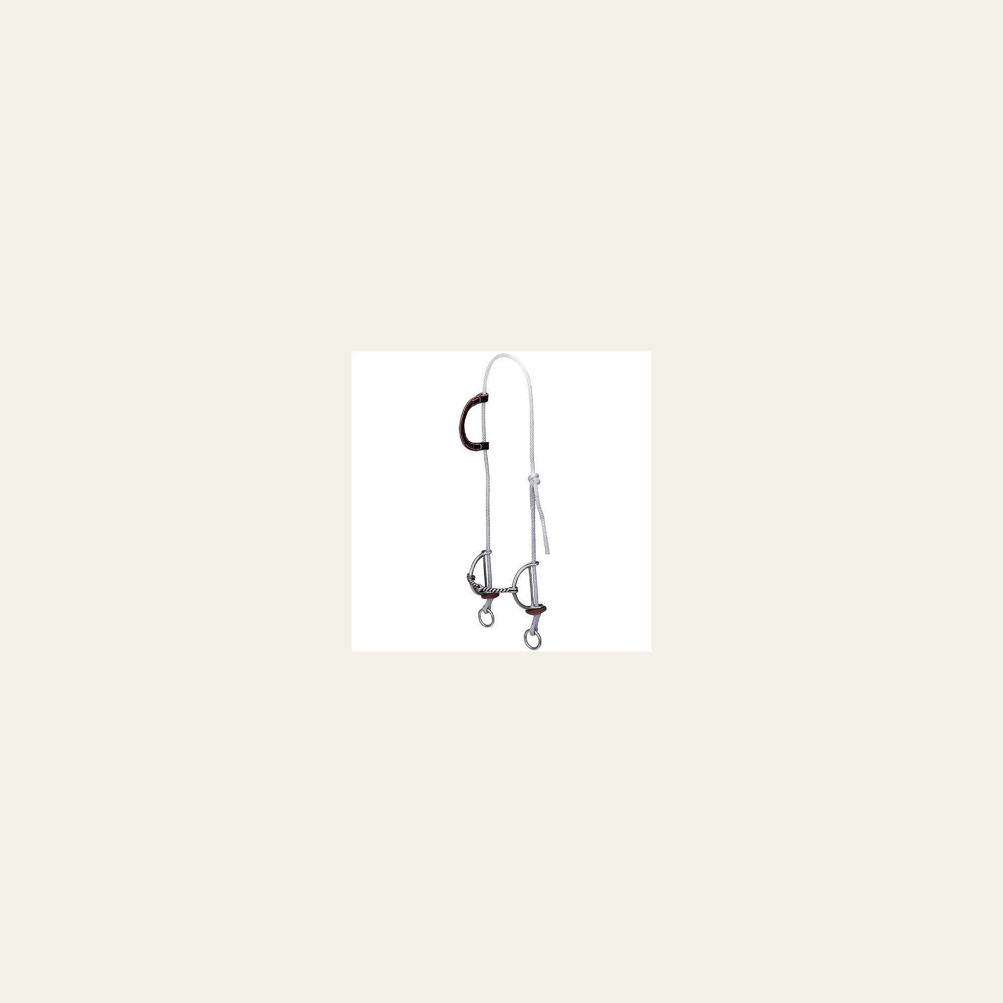 Weaver Leather Nylon Rope Gag Bridle | Stitched Latigo Ear | 5" Twisted Wire Sliding Bit