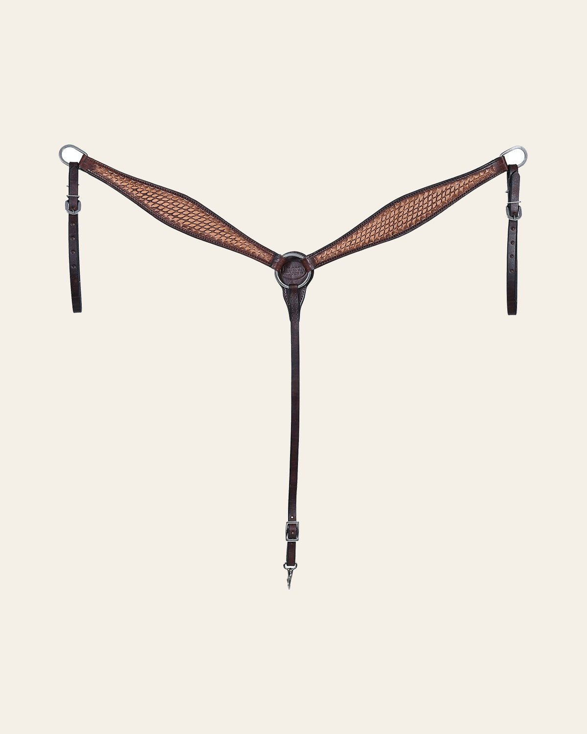 Hilason Western Horse American Leather Breast Collar Brown