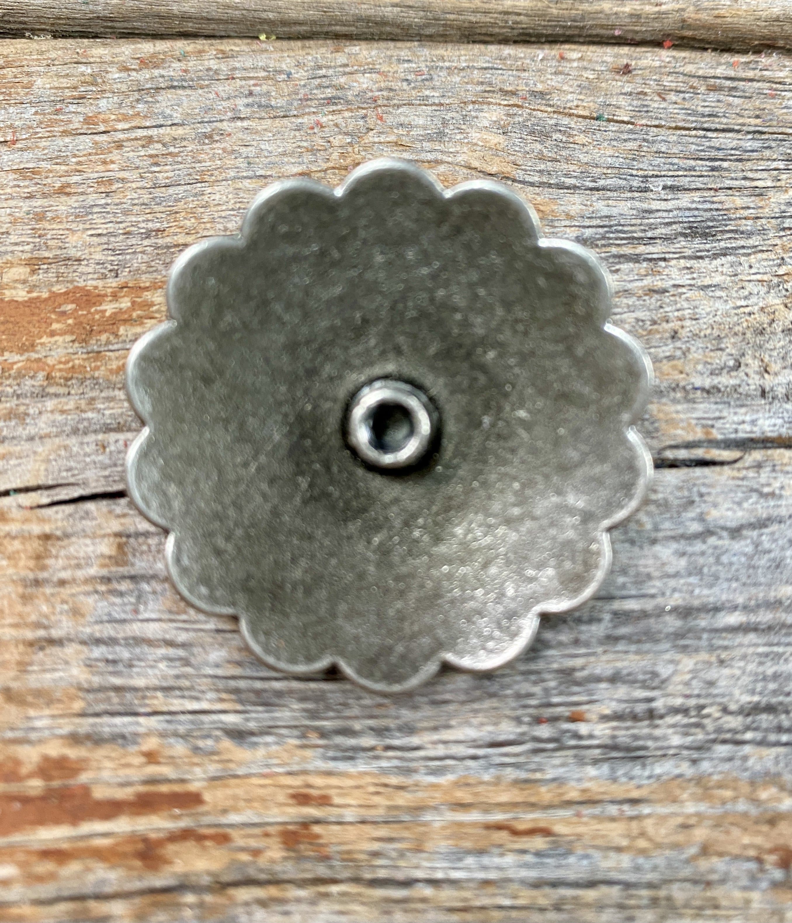 Antique Silver Turquoise Concho 1.5" W203L — view 2