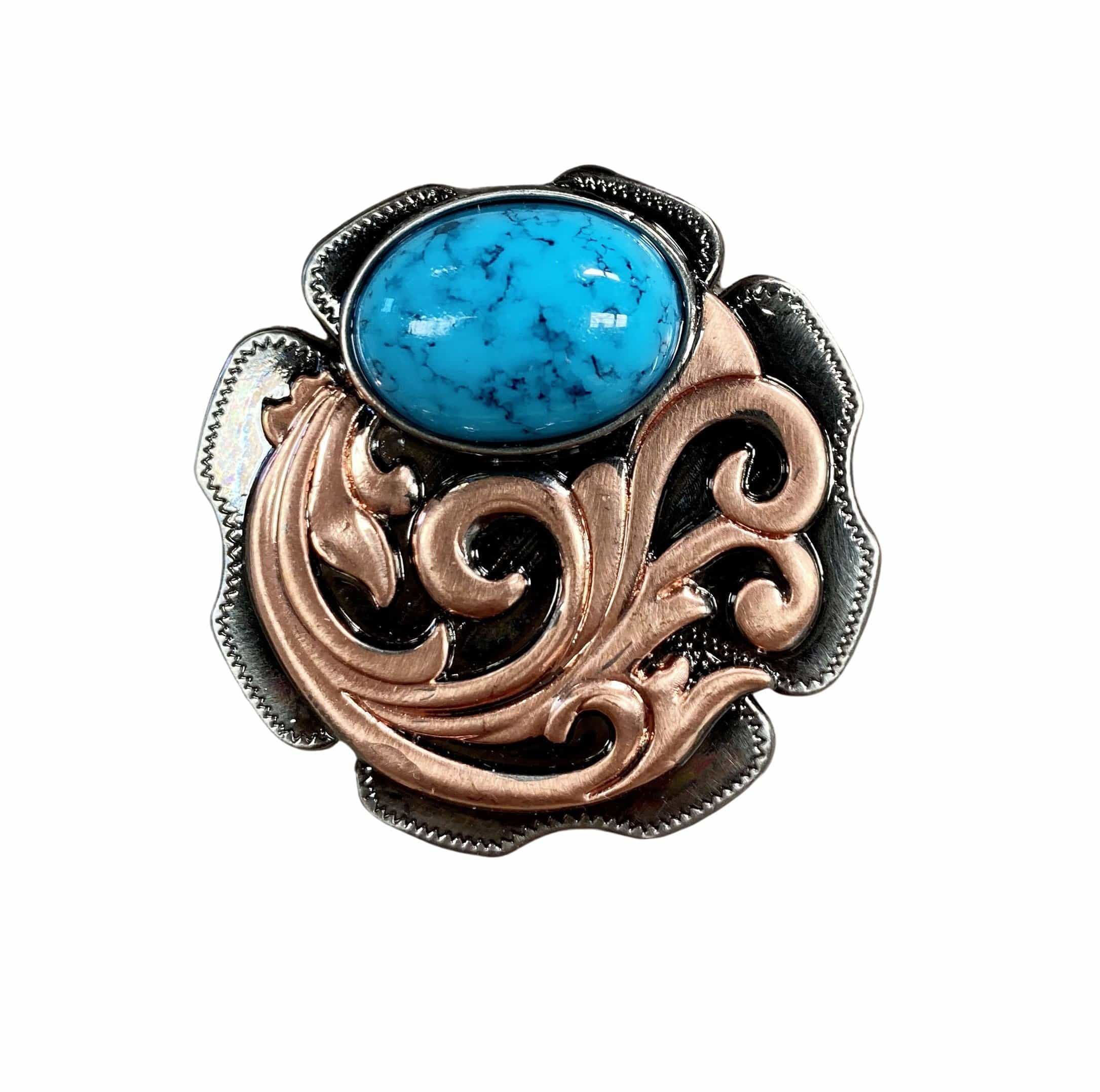 Copper Turquoise Howlite 1.5" #W121L — view 3