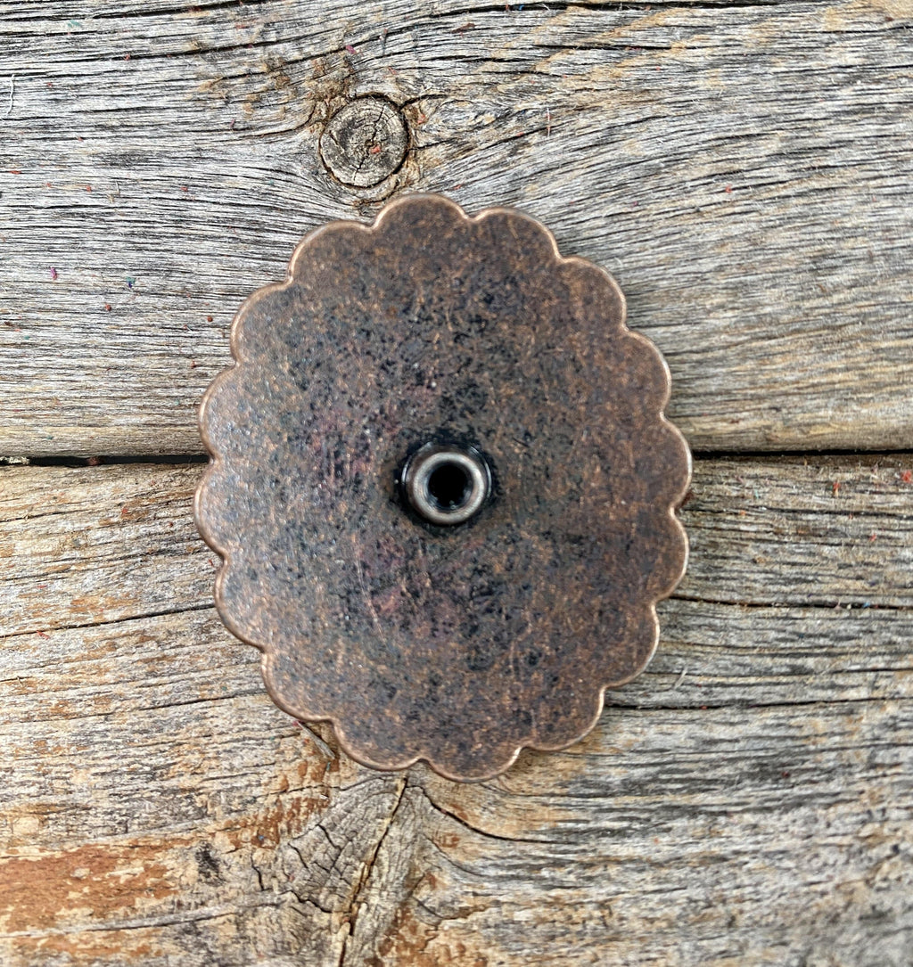 Copper Turquoise Oval Concho 3/4” W179S — view 2