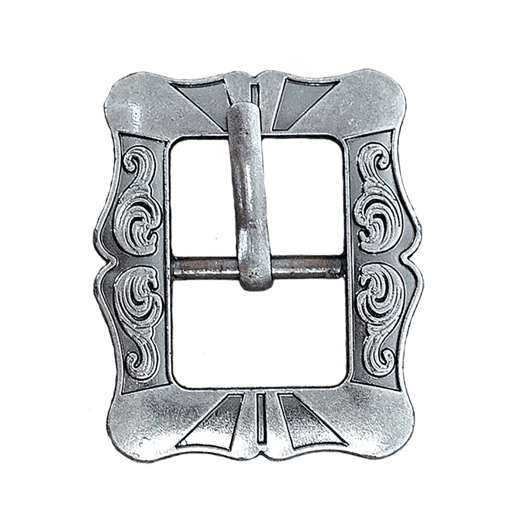Small Antique Silver Cart Buckle W159B — view 2