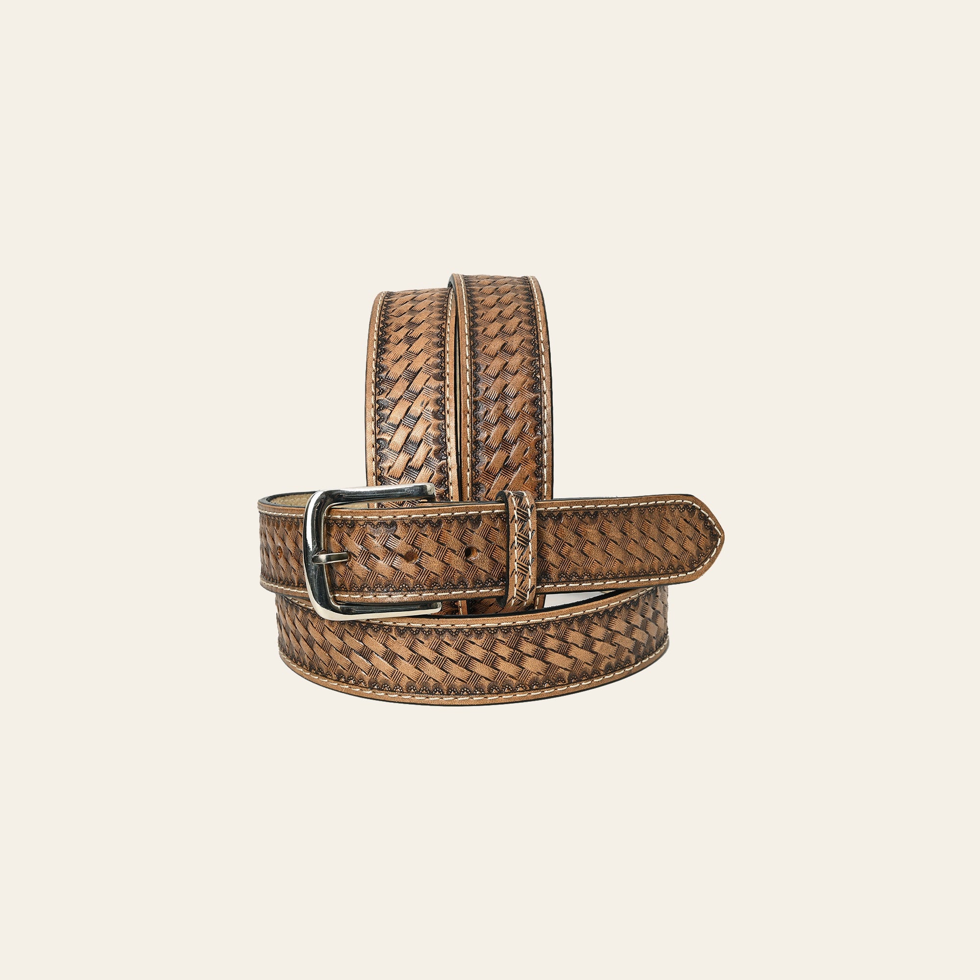 HILASON Western Genuine Leather Belt for Men Women Cowboy Cowgirl Handmade Unisex Full Grain Heavy Duty Tooled Jeans