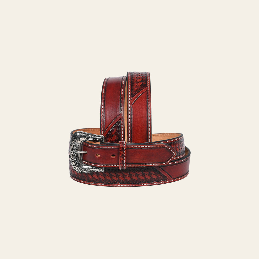 HILASON Western Genuine Leather Belt for Men Women Cowboy Cowgirl Handmade Unisex Full Grain Heavy Duty Engraved Buckle