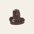 HILASON Western Genuine Leather Belt for Handmade Unisex Full Grain Heavy Duty Engraved Buckle Belt Dark Brown