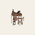 Comfytack Dark Brown Western Kids Youth Children Miniature Pony Saddle Leather Trail Tack Set | Hand Tooled Saddle | Western Saddle | Saddle for Horses | Horse Tack Set