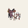 Comfytack Western Saddle Leather Trail Horse Tack Set Brown | Western Saddle | Saddle for Horses | Horse  Tack Set