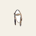 HILASON Western Horse Headstall Tack Bridle American Leather Hand Paint