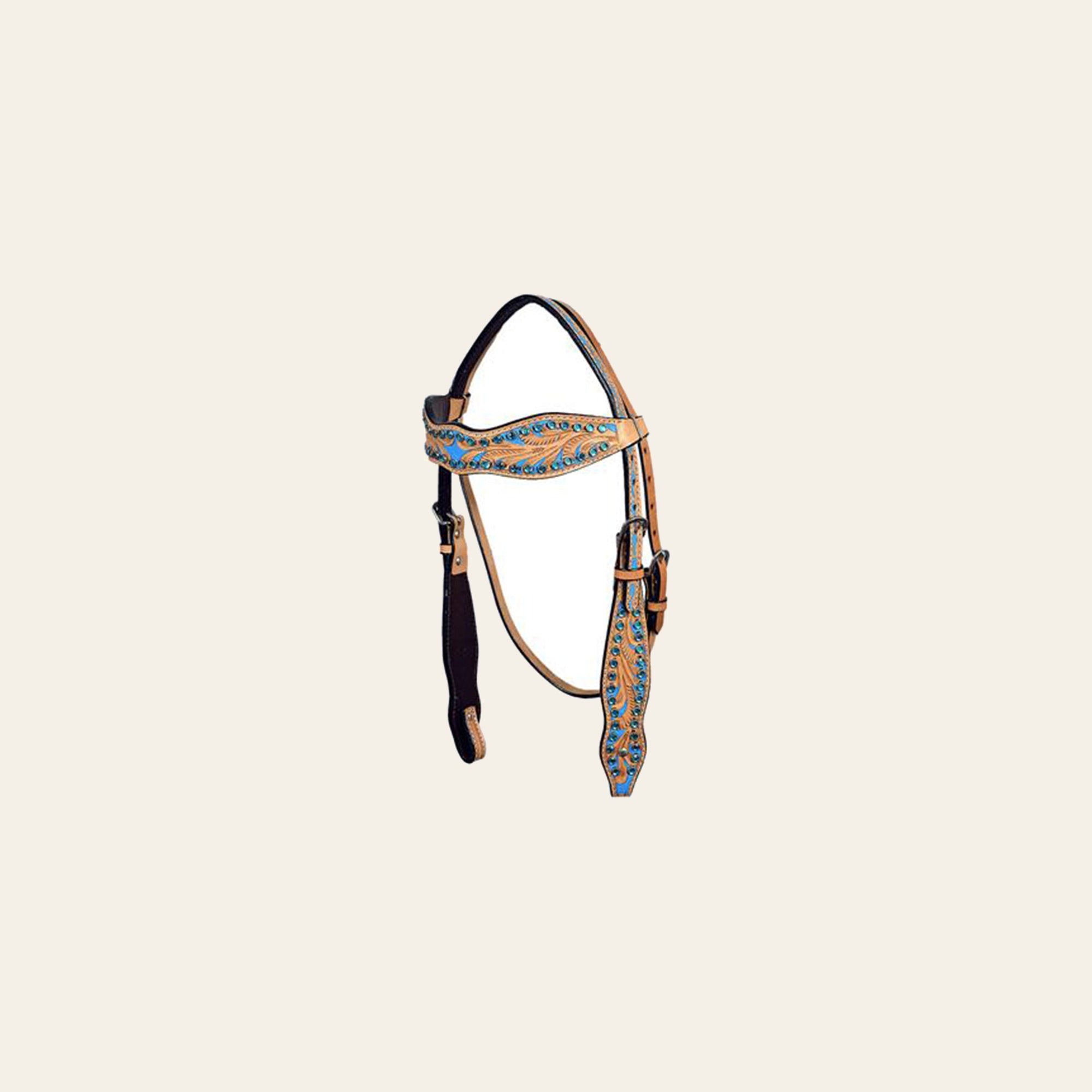 HILASON Western Horse Headstall Tack Bridle American Leather Hand Paint